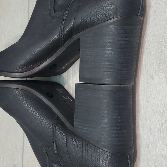 NEW Lucky Brand Kamren Ankle Leather Heels Open Toe shoes boots sandals - Picture 9 of 16